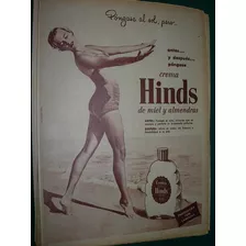 Publicidad Vintage Clipping Crema Hinds Pongase Al Sol