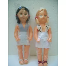Brinquedo Antigo Bonecas De Plástico Bolha Ano 1970
