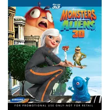 Blu-ray Original 3d - Monstros Vs Alienígenas 