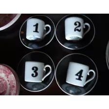 Xícaras De Café De Porcelana Com Números