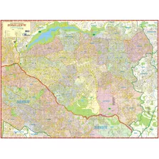 Mapa Gigante Da Zona Leste De São Paulo Tamanho 1,20 X 0,90m