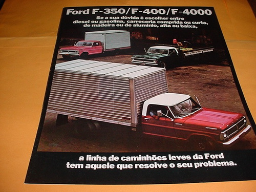 Folder Raro Ford Caminhao F-350 76 1976 77 1977 V8 Original