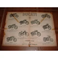 Folder Raro Ducati - Poster De Concessionaria 1958