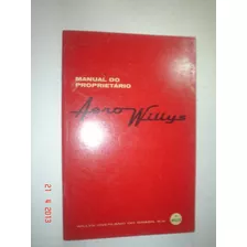 Novo Manual Aero Willys 1961 Original Overland Itamaraty