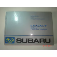 Manual Subaru Legacy Sedan Touring Wagon Original Novo 92/94