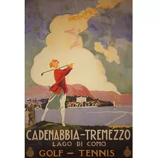 Golfe Taco Golf Italia Lago Di Como Campo Poster Repro