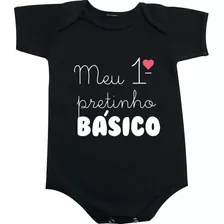 Body Meu Primeiro Pretinho Básico Modelo 04 - Frases