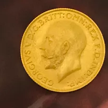 Moeda Libra Esterlina Em Ouro Quase Puro 23k-7,9 Gr.ano 1911