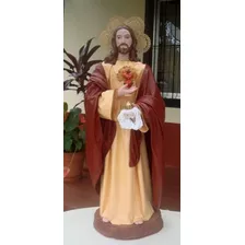 Sagrado Corazón De Jesús. Imagen Religiosa Artesanal 9