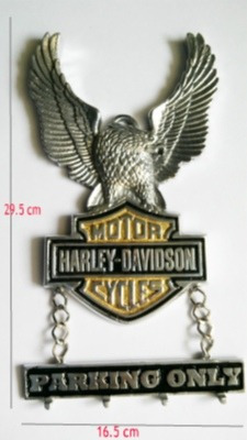 Harley Davidson Emblema Porta Llaves Parkig Only Aluminio Foto 8