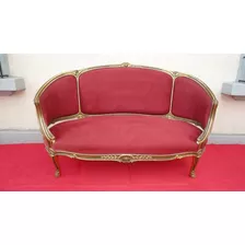 Sillon Sofa Frances Luis Xv Antiguo Dorado Raro Diseño Vealo