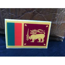 Adesivo Resinado Da Bandeira Do Sri Lanka 9x6 Cm