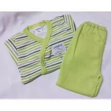 Conjunto Bata Y Pelele De Algodon