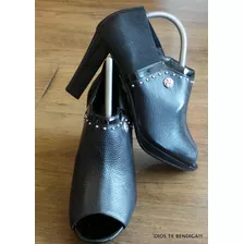 Brighton Botas Zapatos Cuero Charol Metal 71/2