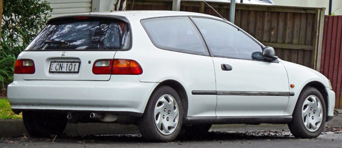 90-00 Honda Civic Hatchback Chapa Para Cajuela Con Llaves Foto 3