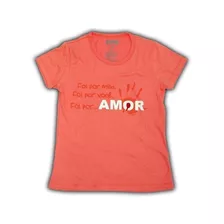 Camiseta Baby Look/tamanho Gg/cor Salmon-b198