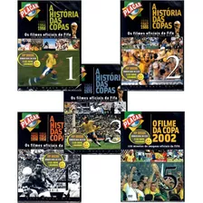 Dvd A História Das Copas Placar Coleção Completa 5 Dvds Nova