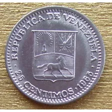 Moneda Venezuela De 25 Centimos De 1965 Brillante Oferta