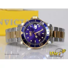 Relógio Invicta Automático 8928ob Masculino Ouro 18k Cor Da Correia Aço Cor Do Bisel Azul Cor Do Fundo Azul