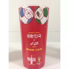Vaso Fútbol Corea Argelia Mundial Brasil 2014 Coca Cola 17cm