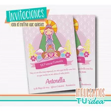 Comunión Nena - Estampita Para Imprimir Virgencita