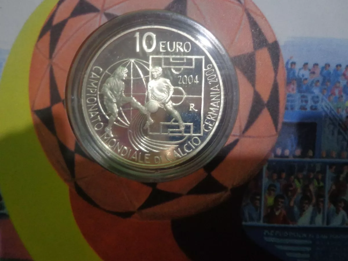 Moeda Euro 5/10 Prata San Marino  Copa 2006 World Cup