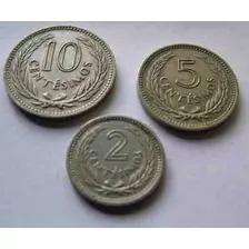 Liquido Moneda 2 5 10 Centésimos-1953