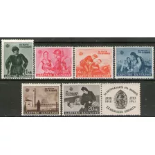 Bulgaria Serie X 6 Sellos Mint Víctimas De La Guerra 1942