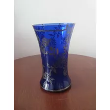 Espetacular Vaso De Vidro Azul !!!