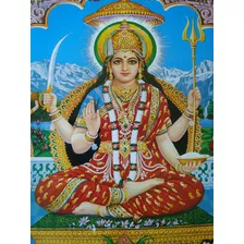 Pôster Gravura Imagem Divindade Hindu Indiana Parvati Gg