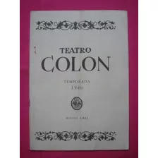 Programa Teatro Colon Temporada 1946 - Vidala