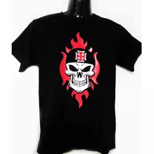 Camiseta De Calavera Con Cruz De Hierro Excelente Skpalace