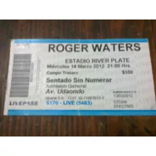 Entrada Roger Waters 2012