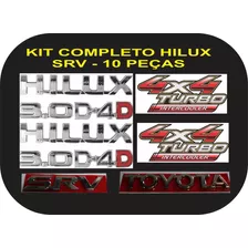 Emblemas Hilux Kit Srv Completo - Excelente Qualidade