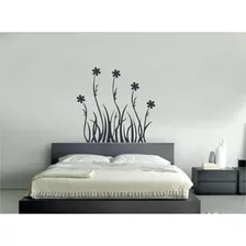 Vinilo Pared Hierba Y Flores Decoracion Wall Stickers