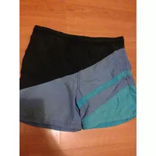 Short Malla Azul 90s Traje De Baño Para Nene Verano