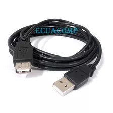 Cable De Extensión Usb Macho / Hembra 3 Metros Color Negro