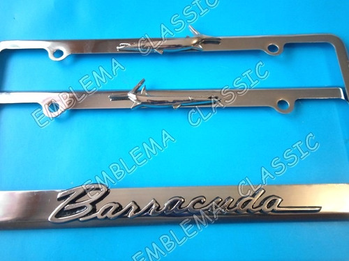 Porta Placas Barracuda Plymouth 318 - V8 Emblemas Clasico Foto 4