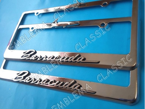 Porta Placas Barracuda Plymouth 318 - V8 Emblemas Clasico Foto 3