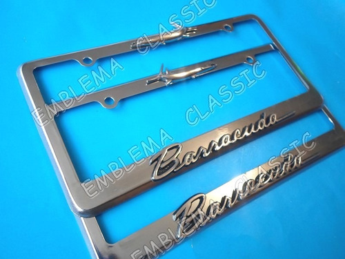 Porta Placas Barracuda Plymouth 318 - V8 Emblemas Clasico Foto 2