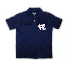 Polo Fé - Cp179 Camiseta Polo Masculina Tam M-cor Azul Marin