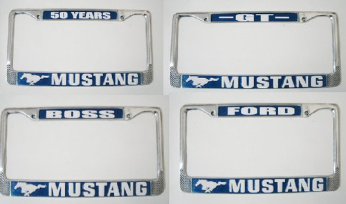 Mustang Porta Placa Metlico Azul Personalizable Portaplacas Foto 4