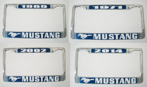 Mustang Porta Placa Metlico Azul Personalizable Portaplacas Foto 3