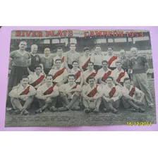 Antigua Lámina Central Mundo Dep River Plate Campeón 1953