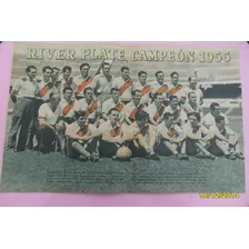 Antigua Lámina Central Mundo Deportivo River P. Campeón 1955