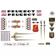 Adesivo Bicicleta Antiga Peugeot Prestige 10