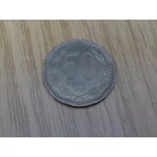 Moneda Chilena De 50 Pesos Año 2008 Falla De Impresion