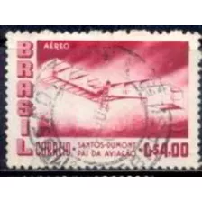 Selo Brasil,aér Exp.filát Ano Santos Dumont 4,00 1956,usado.