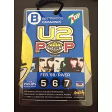 U2 Pop Mart Tour - River 1998 Credencial De Acceso Unica !!