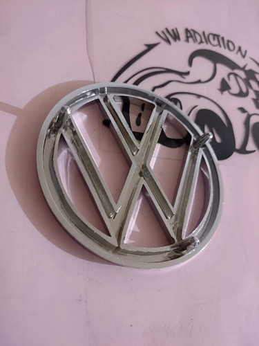 Emblema Cofre Cromado Vocho 8cm Plastico Logo Vw  Foto 4